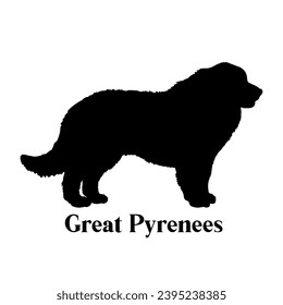 Great Pyrenees Dog silhouette dog breeds logo dog monogram logo dog face vector