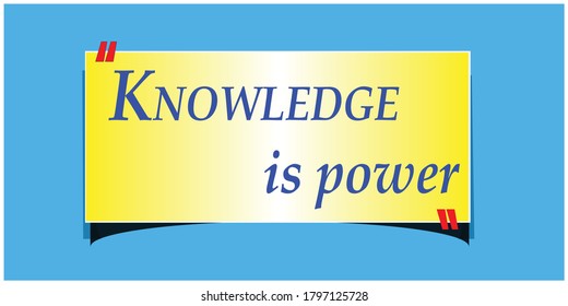 Great Quotations or best quotations stock vector Illustration.knowledge is power


