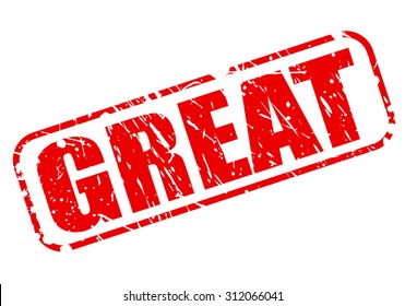 GREAT red stamp text on white