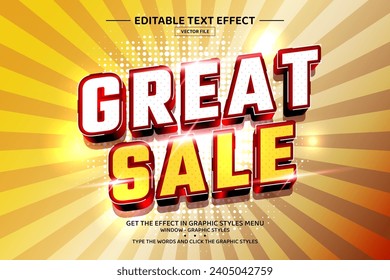 Great sale 3D editable text effect template