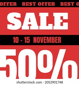 Great sale banner template. Last chance discount.