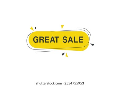 Great sale banner vector modern label element design. web or marketing template.