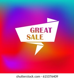 Great sale - bubble text icon