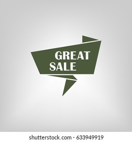 Great sale - bubble text icon