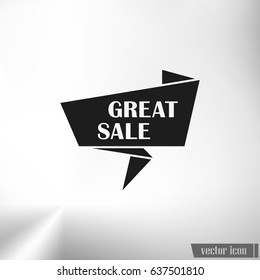 Great sale - bubble text icon