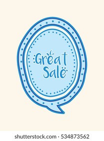 Great sale doodle speech bubble
