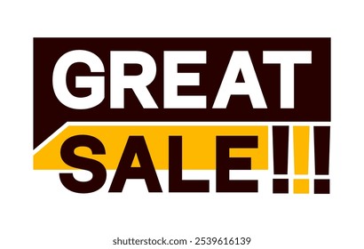GREAT SALE STICKER POSTER BANNER LABEL PROMOTIONAL