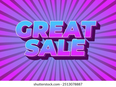 Great sale. Text effect design in good colors with 3D style