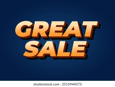Great sale. Text effect design in good colors with 3D style