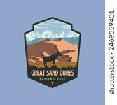 Great sand dunes  national park logo vector symbol illustration design