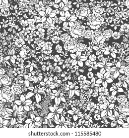 Great seamless pattern with flowers