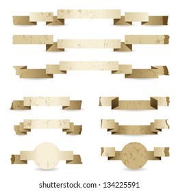 Gran conjunto de cintas de papel antiguas