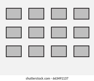 Great set of photo frames isolated on white background. Vector illustration