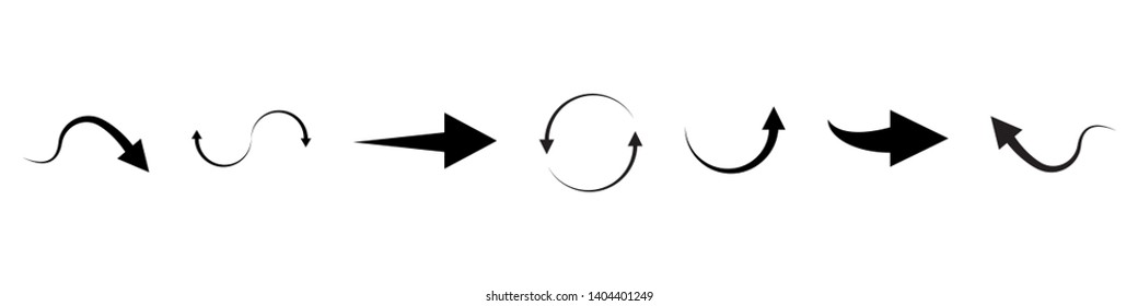 Great set of super, mega shooter. Vector Graphic Design Arrows.