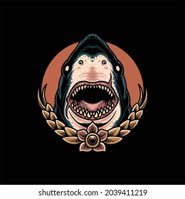 Great Shark Tattoo Vector Design