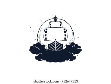 Great Ship with Film Strip Sail