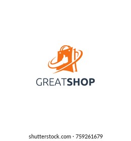 Great Shop logo. Shop logo vector