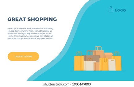 Great shopping website. Vector illustration of ordering goods from the store. Online shopping. Store, product, sale.