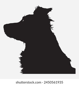 Great Silhouettes of Dog White Background