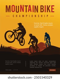 Great simple attractive mountain bike background design for any media