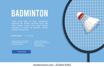 Great simple badminton background design for any media