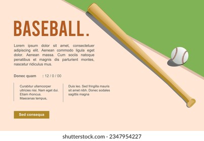 Great simple baseball background design for any media