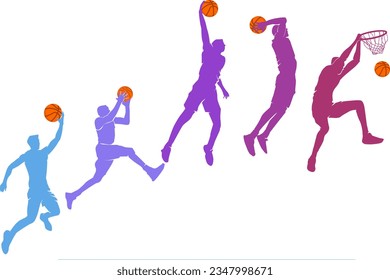 Great simple basketball dunk background design for any media	