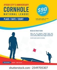 Great simple cornhole game background design for any media