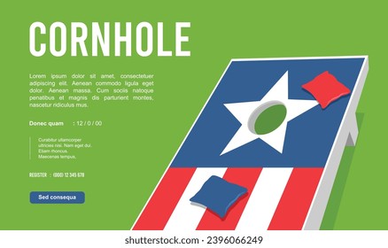 Great simple cornhole set background design for any media