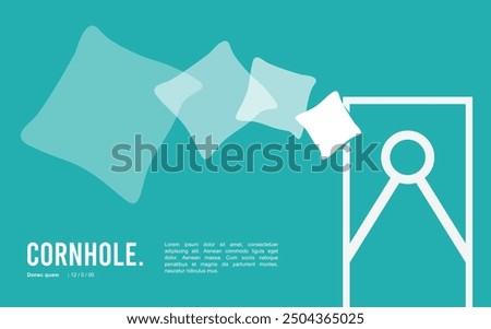 Great simple cornhole throw layout background design for any media