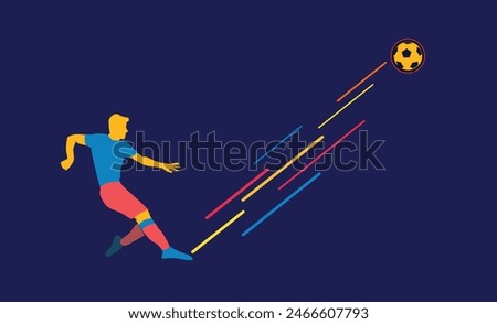 Great simple editable modern style futsal or soccer or football vector background design for any media