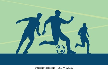 Great simple editable soccer or football vector background design for any media
