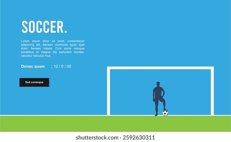 Great simple editable soccer keeper or GK vector background design for any media