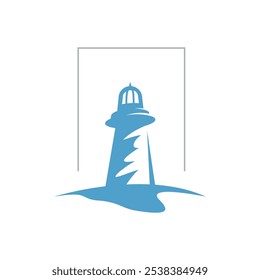 grande simples farol simples farol logotipo design vetorial ilustrações