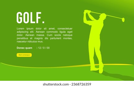 Gran diseño simple de fondo de golf para cualquier medio