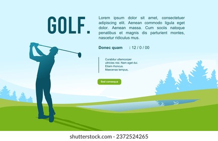 Great simple golf background design for any media