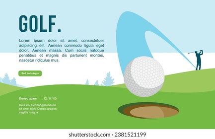 Great simple golf background design for any media