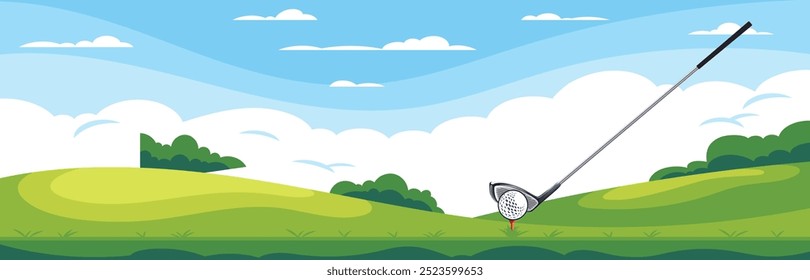 Gran diseño de fondo de golf simple para cualquier medio de comunicación.Vector editable