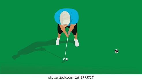 Great simple golfer background design for any media