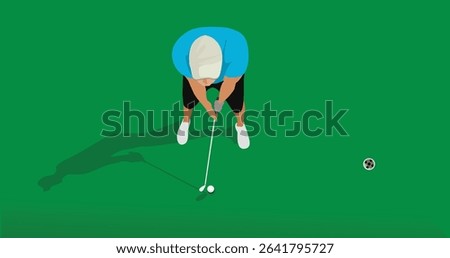 Great simple golfer background design for any media