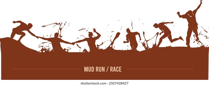 Great simple mud run race background design for any media