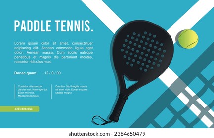 Great simple padel tennis background design for any media