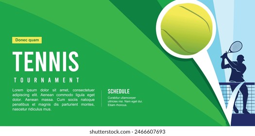 Gran diseño simple de póster de tenis de pádel o Anuncio para cualquier medio