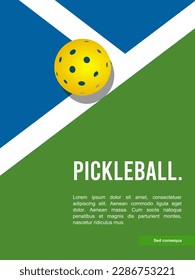 Gran diseño simple de fondo de pickleball para cualquier medio