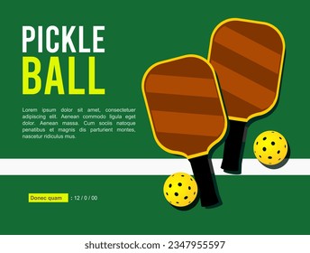 Great simple pickleball background design for any media