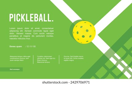 Gran diseño simple de fondo de pickleball para cualquier medio