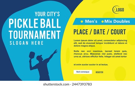 Great simple pickleball background design for any media	