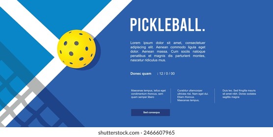 Gran diseño simple de fondo de pickleball para cualquier medio