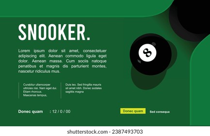 Great simple snooker ball and table background design for any media