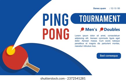 Great simple table tennis ping pong background design for any media